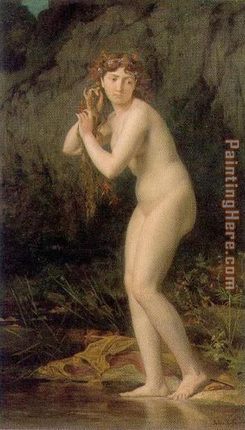 A Bathing Nude painting - Jules Joseph Lefebvre A Bathing Nude art painting